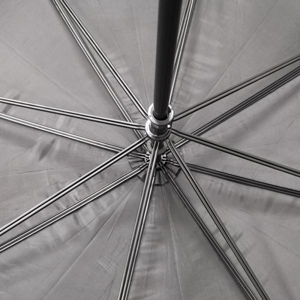 30 Inch Double Ribs Manual Umbrella Rubber Coating Handle Gold Coating Canopy