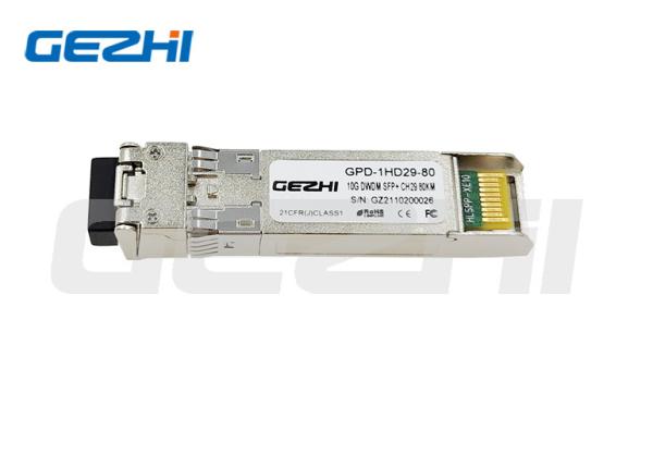 10GBASE SFP+ DWDM émetteur-récepteur optique à multiplexage par division de longueur d'onde dense 100% compatible