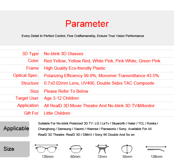 Polarize 3D glasses TV film vision movie buy LG Sony Samsung Panasonic theater Benq Acer 4