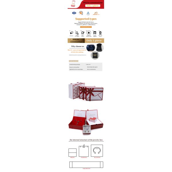 Coffret cadeau de luxe de stockage en carton papier bijoux avec carte de voeux pop-up