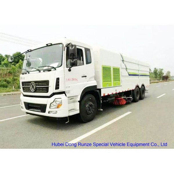 KL 6x4 LHD / RHD Road Sweeper Truck , Mechanical Street Sweeper for Washing