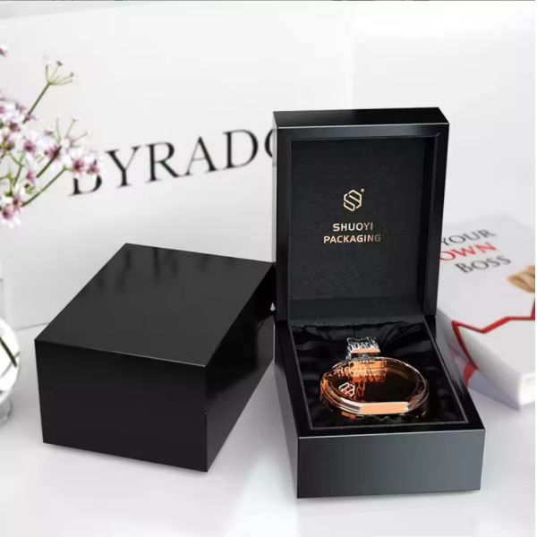 Luxury Water Resistant Wooden Perfume Box with Customizable Logo and High-Gloss Finish