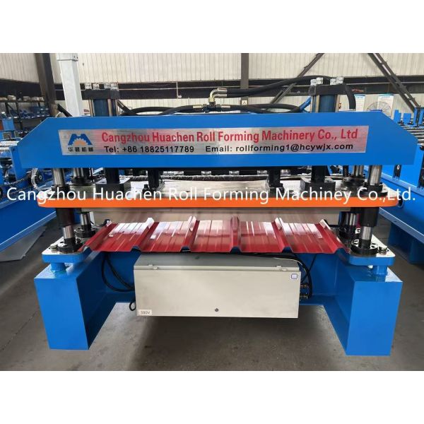 Hydraulic Motor Control Roofing Sheet Roll Forming Machine with 12 Stations for 0.3-0.6mm Material Thickness