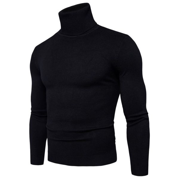 Weaving Method Knitted High Elastic Winter Men's Crew Neck Sweater Standard Knit Jumper