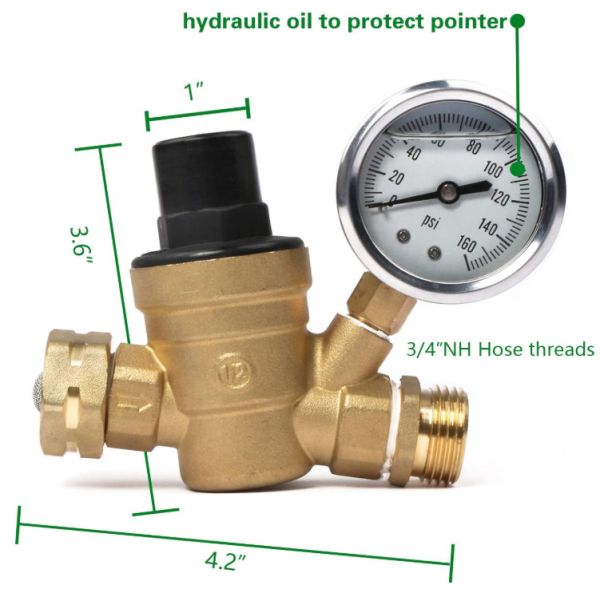 Регулятор давления воды дюйма CNC 1/2 латунный с сетью водяного фильтра