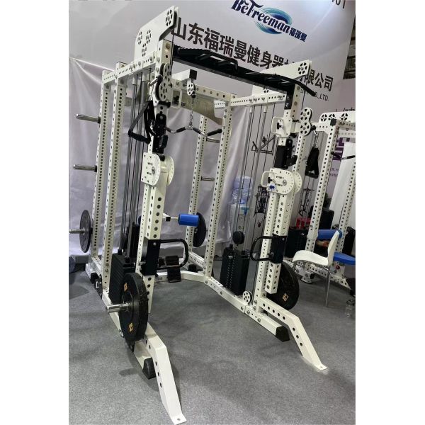 Commercial All-in-One Smith Machine Functional Trainer Multi-Functional Power Rack Home Gym Fitness Strength Training Made Steel