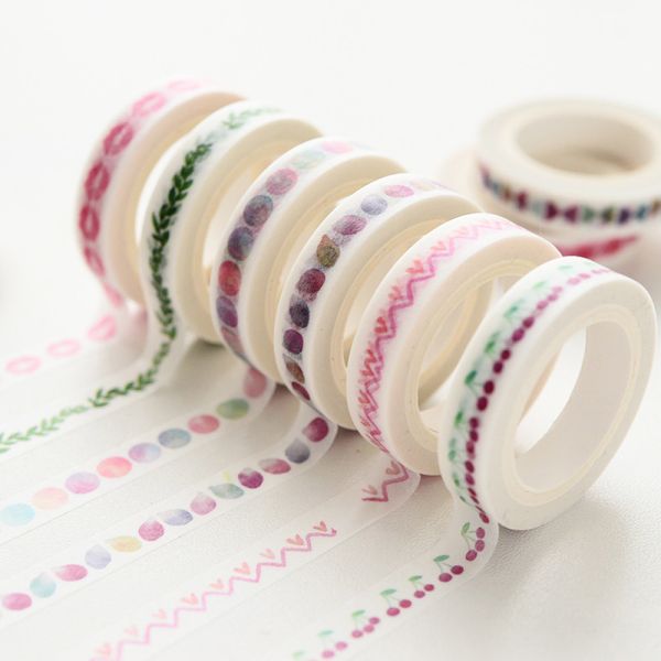 Colorful Custom Printed Washi Tape for Stationary, DIY Self Adhesive Washi Tape