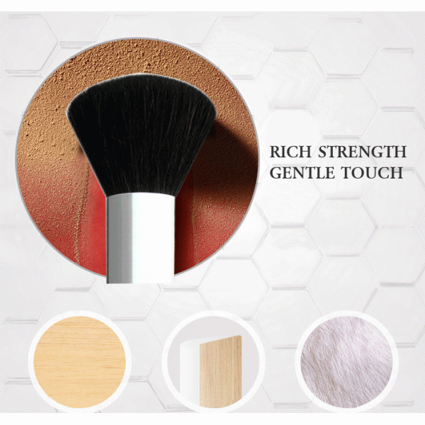 Wooden Handle Copper Ferrule Essential Makeup Brushes Black Goat Hair