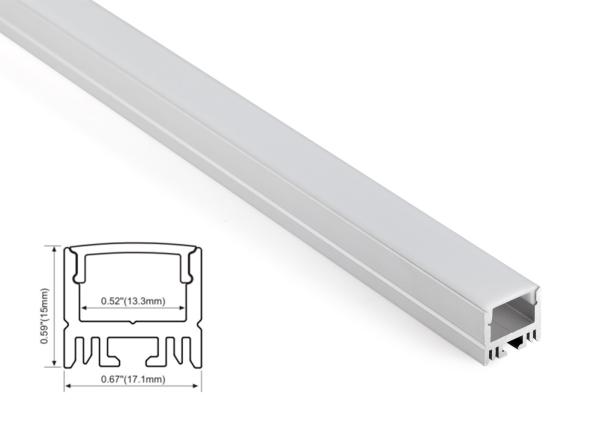 Aluminum Profile LED Linear lighting 17.1mm x 15mm with led strip and power supply