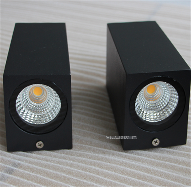 Square Mini Cube Outdoor LED Up Down Wall Light  2x3W For Apartment Facades