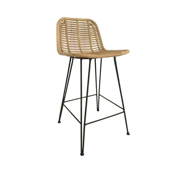 Wicker 52cm Width 52cm Depth Woven Counter Stool For Restaurant