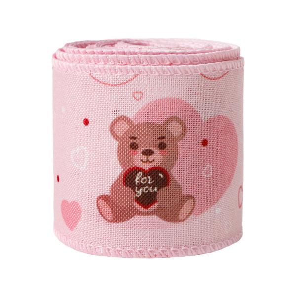 Decoração de Natal 63mm Fios de fita de borracha com Sweet Bear Print Fios de fita