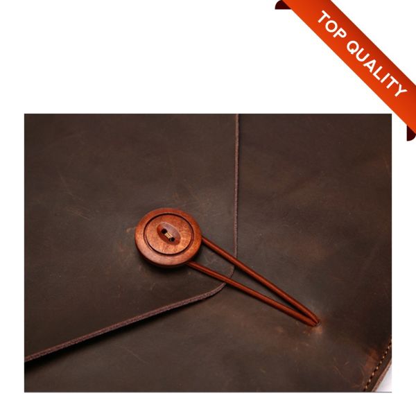 Документы рукава ноутбука стиля конверта Брауна размера A4 неподдельные кроют кожей рукав конверта ноутбука