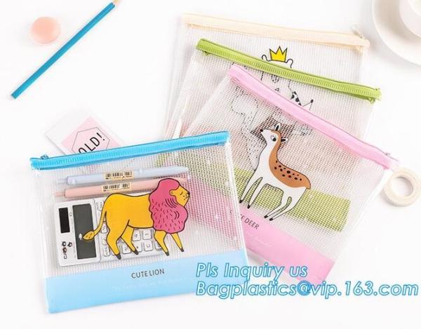 portable toilet vinyl non-toxic odorless clear transparent PVC slider zipper bag with custom logo, zipper slider pvc bag