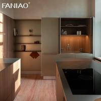 Armoire de cuisine en bois moderne en acier inoxydable 304