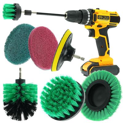 Floor Power Filament Drill Brush Attachment Wheel Cleaner Scrubber Set