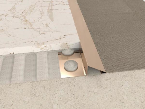 Decorative Gold Brushed 304 Stainless Steel Transition Strip Wall Tile Profile Trim