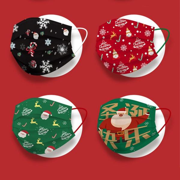 Face Mask, Disposable Mask, Christmas Gifts Christmas Cartoon Maskes Holiday Party Supplies Men And Women Free Sample