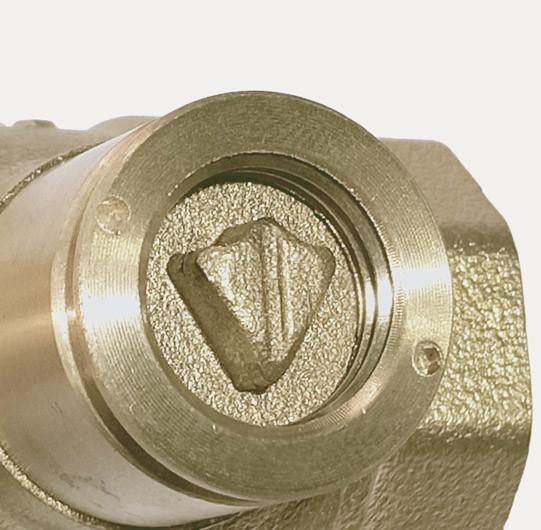 3103 Male x Flex. Female Threaded Brass Water Meter Ball Valve Magnetic Lockable with Dust Proof Cover for Leadseal