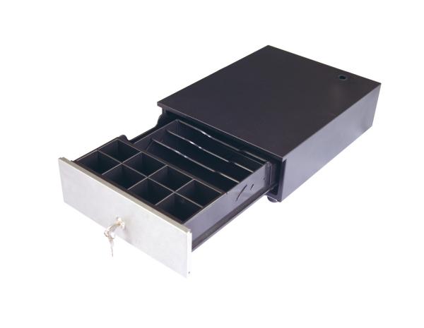 Mini Compact POS Electronic Cash Drawer , Metal Cash Register Money Box