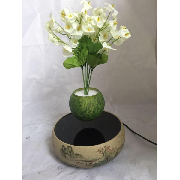 new ceramic magnetic floating bottom air bonsai trees pots for gift