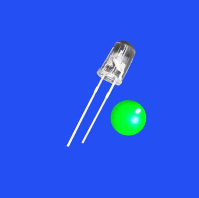 LED intermitente 5mm 0.5Hz 1/2 Ciclo de Função Verde Cor 525nm 9000mcd Lente clara Dip LED intermitente
