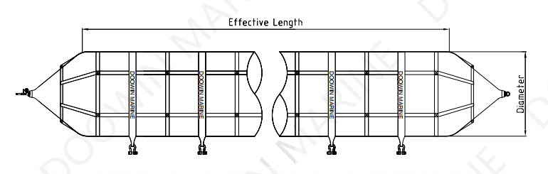 High Buoyancy Capacity Rubber Marine Salvage Airbags ISO14409