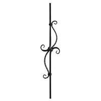 Partidas de manija de hierro ornamental negro mate Espindles de barandillas para balcones de patio