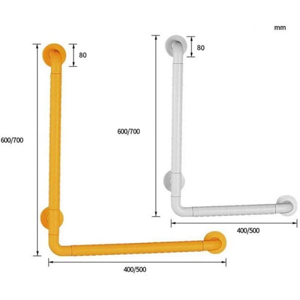 L Shaped Stainless Steel Grab Rails , Wall Mount Handicap Toilet Grab Bars OEM ODM