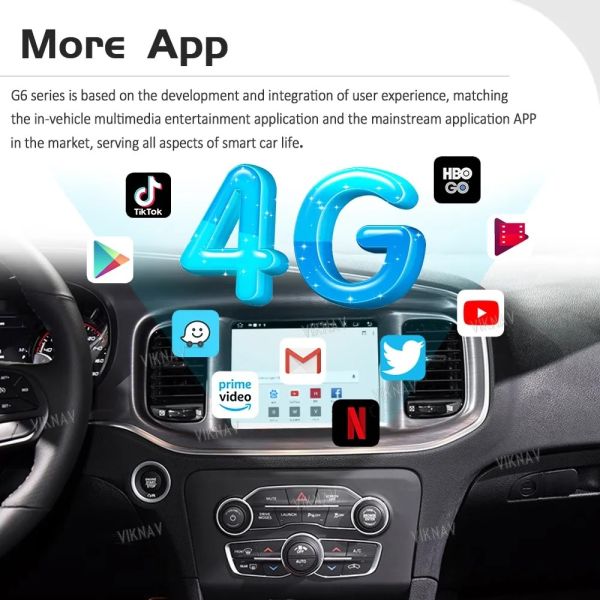 Для 2015-2019 Dodge Charger Challenger 8,4 дюйма Автомобильное радио 128G Навигация GPS Мультимедийный проигрыватель Беспроводной Carplay 4G