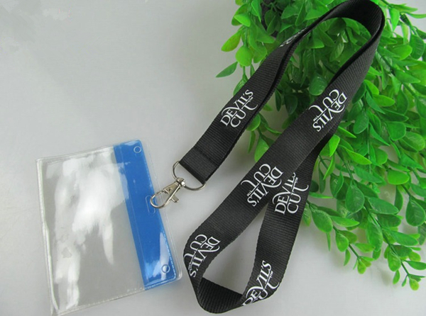 Printed polyester ID card badge lanyards, inexpensive neck lanyards for promotional events