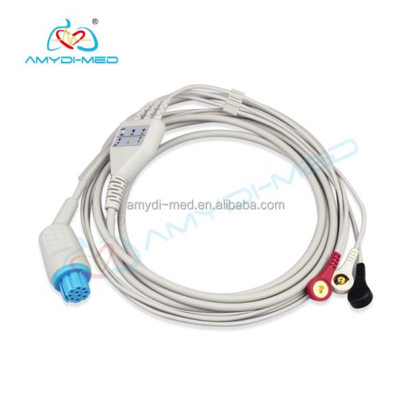 Clinic Cleaning Ecg Cables High Stability With DATEX NV-10J Snap Adapter