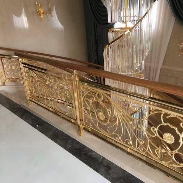 Laser Cut Metal Stair Railing Oxidation Stainless Steel Step Railing