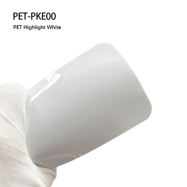 Pet Highlight White Vinyl Color Change Gloss Wrap Film 7.5mil PET-PKE00