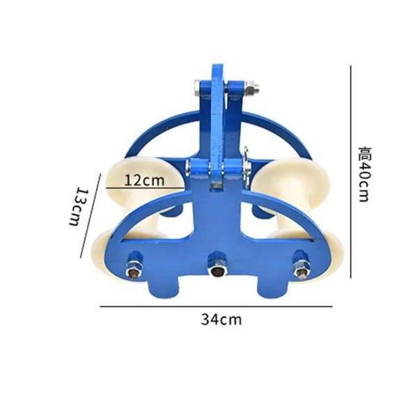 Heavy Duty Double Way Aluminum Wheel Cable Tray Roller At Electrical Power Industry