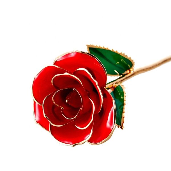 Anniversary Gifts 24k Gold Plated Rose With Gift Box Forever Gold Rose for