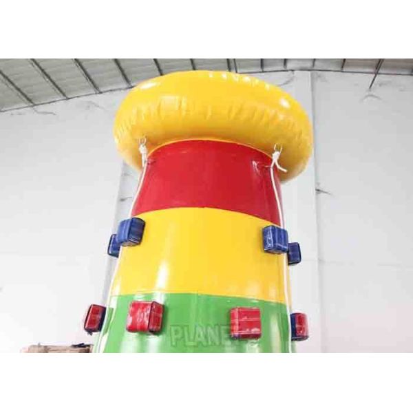 Игра стены скалолазания на открытом воздухе коммерчески раздувного цвета утеса дома прыжка раздувная