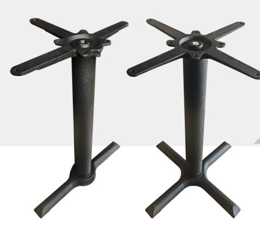 Restaurant Table base Cross Table leg  Black Powder Coat Cast Iron Hospitality Furniture
