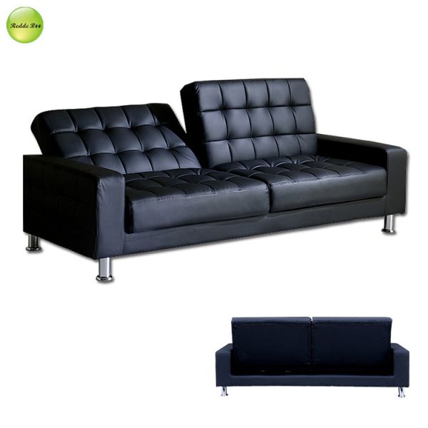 Modern PU Leather 3-Seater Sofa For Living Room Saving-Space Furniture Convertible Sleeping Foldable Sofa Bed