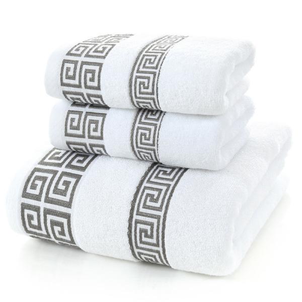 Pure Combed Cotton Water Bath Hand Face Towels in 30*30cm 35*75cm and 70*140cm Sizes