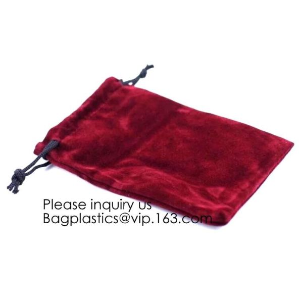 Velvet Jewellery Drawstring Bag Gift Pouches with Tassels for Wedding Party Christmas Pink and Winegift pouches jewelry