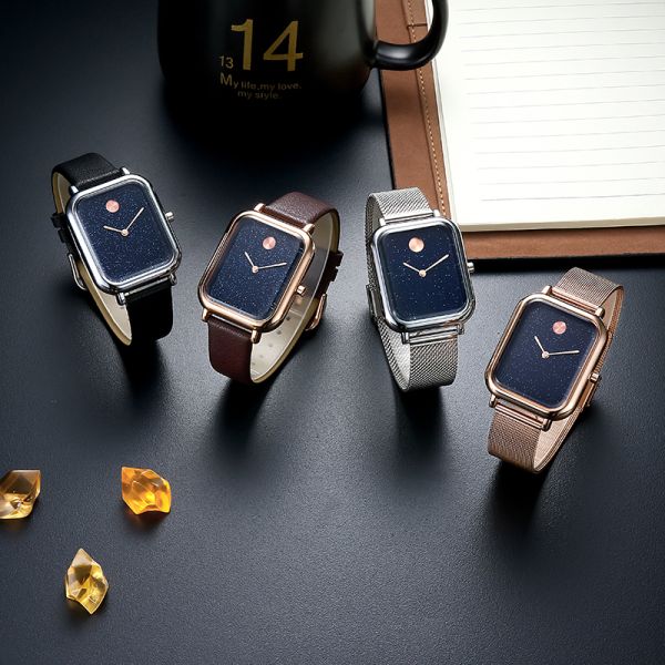 Людей наручных часов логотипа OEM дозор движения кварца роскошных водоустойчивый квадратный