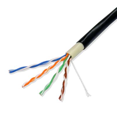 Cabo maioria exterior de UTP CAT5E bainha dobro torcida 4 pares PVC+PE do teste do solha da passagem