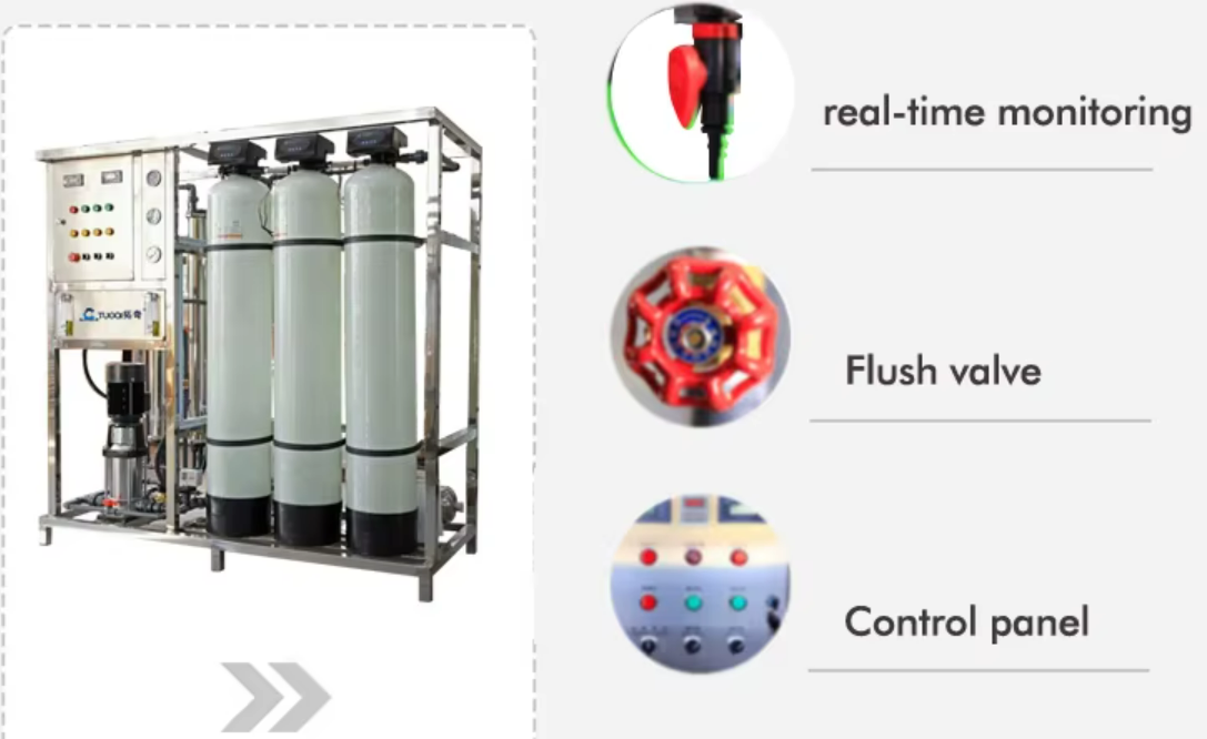 500L/Hour 2 Stages Reverse Osmosis Water Filter Machine RO Drinking Water System 380V