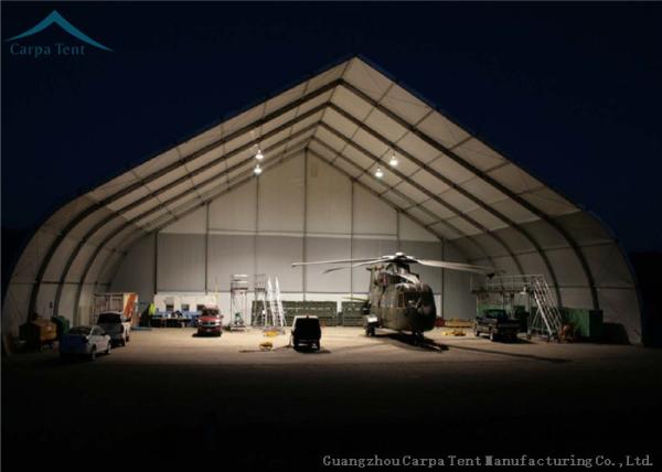 Curved Aluminum  Aircraft Hanger 25m By 40m For Warehouse Wind - Resistant