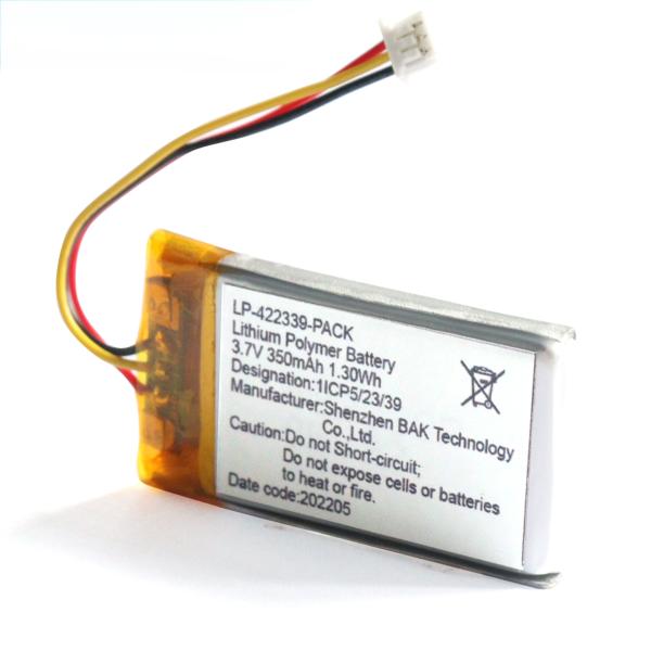 Batterie rechargeable de petite taille 422339 3,7V 350mAh de batterie au lithium polymère pour appareil électrique