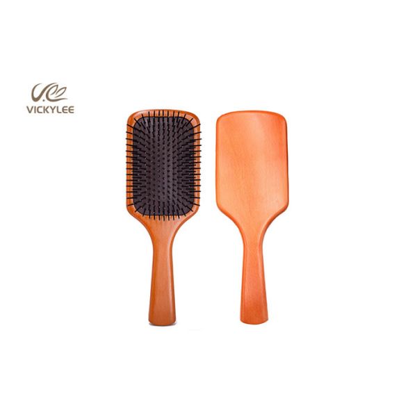 Oval Shape Wooden Handle 3 Inch Paddle Brush For Curly Hair