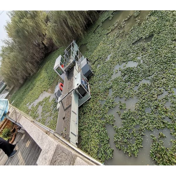 Full Automatic Hydraulic Control Lake Weed Harvester Used in River
