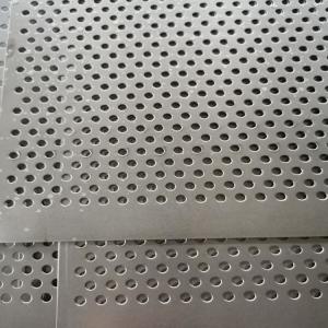 ASTM 201 202 Perforated SS Plate Porous Round Hole Screen Metal Punching Mesh