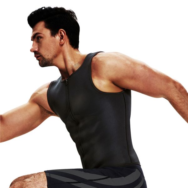 Упражнения Gym Zipper Tank Top Сауна жилет Мужчины Неопрен Тренер талии Формировщик полов Женщины